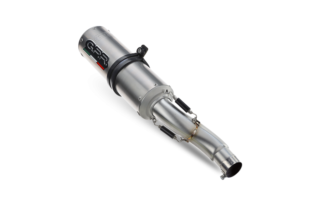 GPR exhaust compatible with  Honda CBR500R 2019-2022, M3 Titanium Natural, Slip-on exhaust including removable db killer and link pipe 