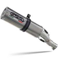 GPR exhaust compatible with  Honda CBR500R 2012-2018, M3 Titanium Natural, Slip-on exhaust including removable db killer and link pipe 