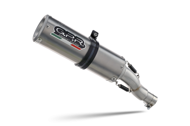 GPR exhaust compatible with  Kawasaki ZX-10R 2010-2015, M3 Titanium Natural, Slip-on exhaust including removable db killer and link pipe 