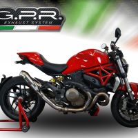 GPR exhaust compatible with  Ducati Monster 1200 1200S 1200R  2014-2016, Powercone Evo, Slip-on exhaust including removable db killer and link pipe 