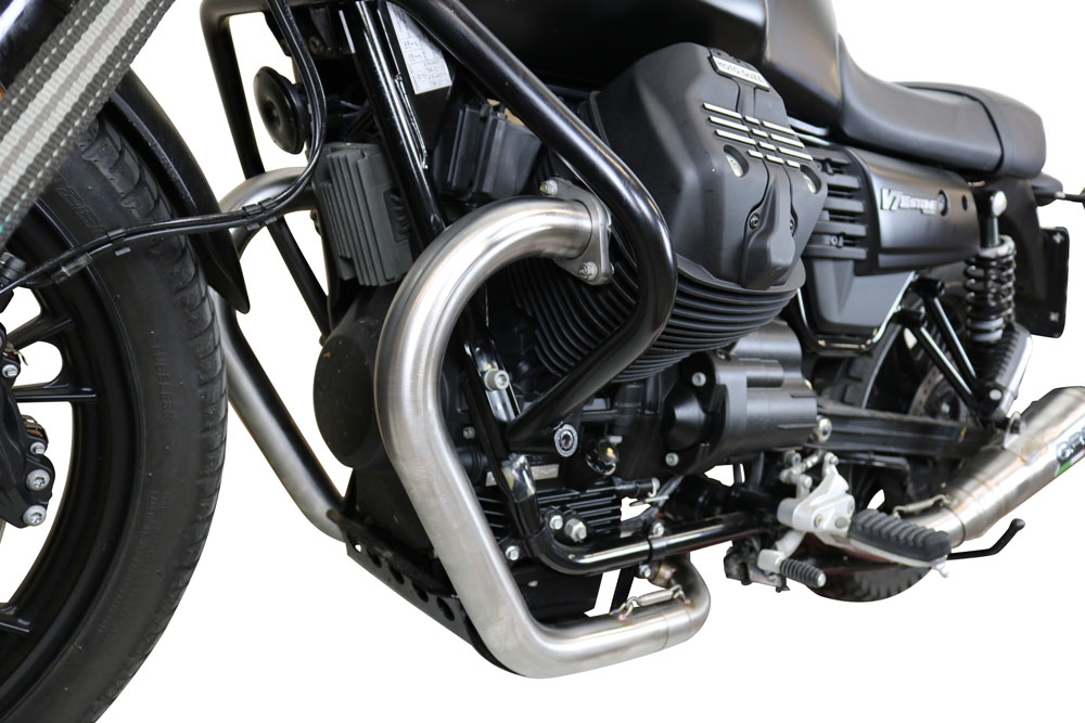 GPR exhaust compatible with  Moto Guzzi V7 III Special-Stone-Carbon 2017-2018, Vintacone, Full system exhaust 