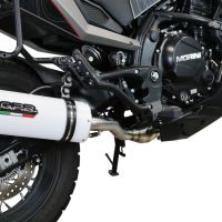 GPR exhaust compatible with  Moto Morini X-CAPE 650 2021-2023, Albus Ceramic, Mid-Full system exhaust including removable db killer 