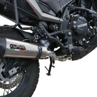 GPR exhaust compatible with  Moto Morini X-CAPE 650 2021-2023, Gpe Ann. titanium, Mid-Full system exhaust including removable db killer 