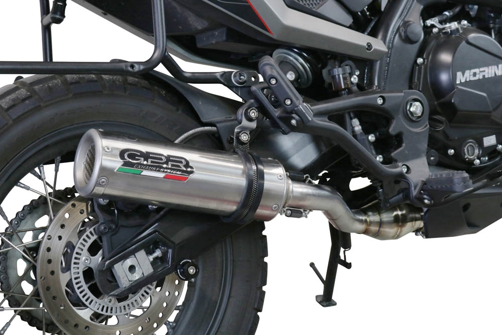 GPR exhaust compatible with  Moto Morini X-CAPE 650 2021-2023, M3 Inox , Mid-Full system exhaust including removable db killer 