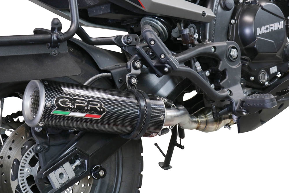 GPR exhaust compatible with  Moto Morini X-CAPE 650 2021-2023, M3 Poppy , Mid-Full system exhaust including removable db killer 