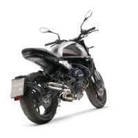 GPR exhaust compatible with  Moto Morini Seiemmezzo Str 2022-2024, Deeptone Inox, Slip-on exhaust including link pipe and removable db killer 