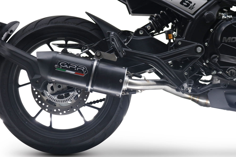 GPR exhaust compatible with  Moto Morini Seiemmezzo Str 2022-2024, Furore Evo4 Nero, Mid-Full system exhaust including removable db killer 