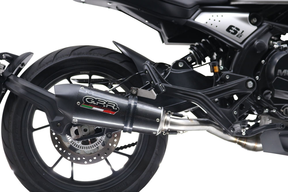 GPR exhaust compatible with  Moto Morini Seiemmezzo Scr 2022-2024, Gpe Ann. Poppy, Mid-Full system exhaust including removable db killer 