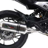 GPR exhaust compatible with  Moto Morini Seiemmezzo Str 2022-2024, Satinox , Slip-on exhaust including link pipe and removable db killer 