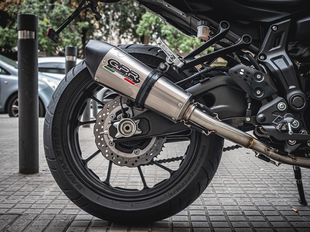 GPR exhaust compatible with  Yamaha XSR700 2017-2020, Gpe Ann. titanium, Full system exhaust, including removable db killer 