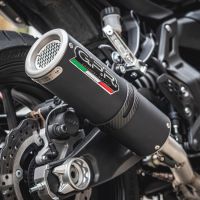 GPR exhaust compatible with  Yamaha Tracer 700 2016-2019, M3 Black Titanium, Full system exhaust, including removable db killer 