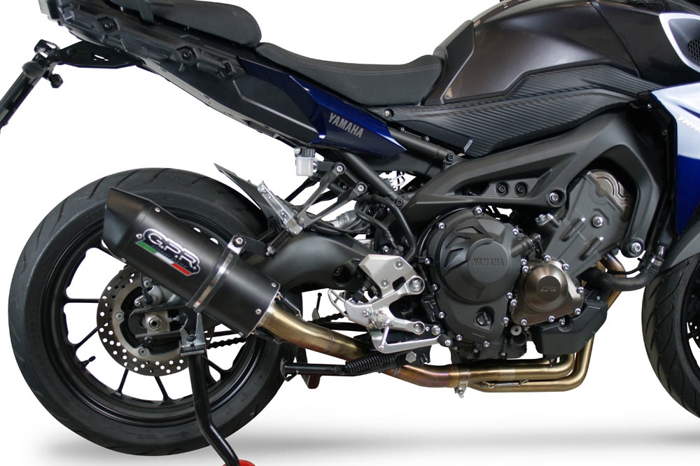 GPR exhaust compatible with  Yamaha FJ-09 2021-2023, Furore Evo4 Nero, Full system exhaust, including removable db killer 