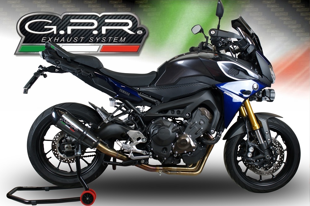 GPR exhaust compatible with  Yamaha FJ-09 Tracer 2017-2020, Gpe Ann. Poppy, Full system exhaust, including removable db killer 