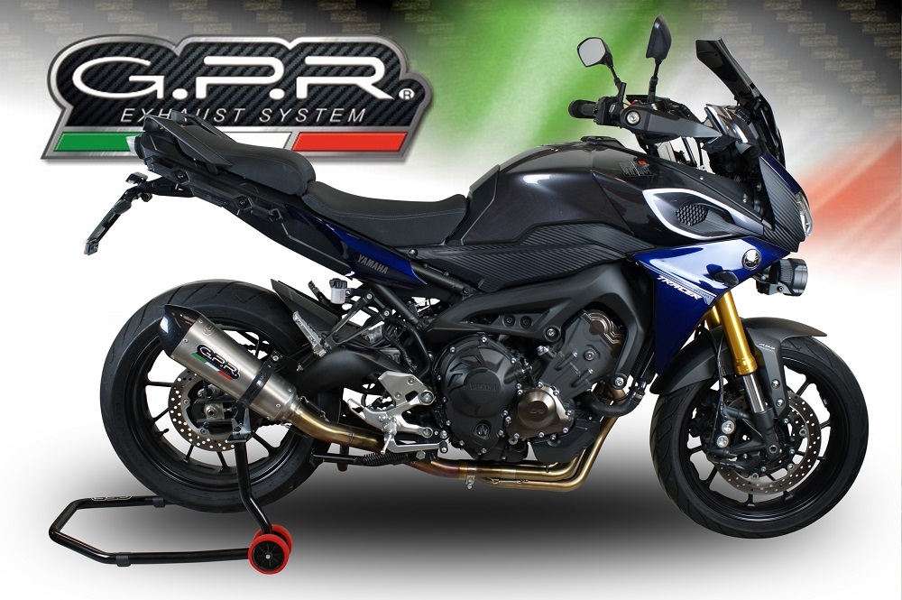 GPR exhaust compatible with  Yamaha FJ-09 Tracer 2017-2020, Gpe Ann. titanium, Full system exhaust, including removable db killer 