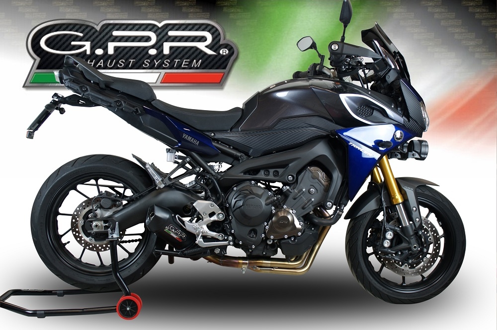 GPR exhaust compatible with  Yamaha FJ-09 Tracer GT 2018-2020, Furore Evo4 Nero, Full system exhaust, including removable db killer 