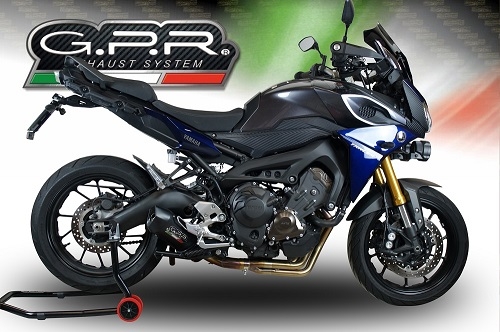 GPR exhaust compatible with  Yamaha FJ-09 Tracer 2017-2020, Furore Evo4 Poppy, Full system exhaust, including removable db killer 