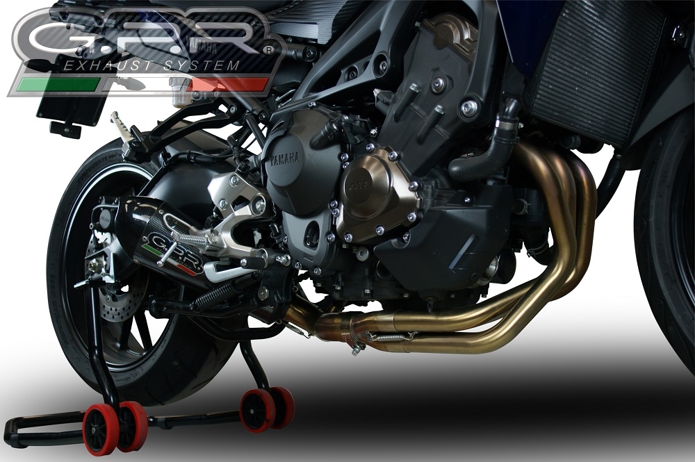 GPR exhaust compatible with  Yamaha FJ-09 Tracer 2017-2020, Gpe Ann. Poppy, Full system exhaust, including removable db killer 