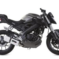 GPR exhaust compatible with  Yamaha Mt 125 2017-2019, Albus Ceramic, Full system exhaust, including removable db killer 