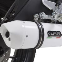 GPR exhaust compatible with  Yamaha Mt 125 2017-2019, Albus Ceramic, Slip-on exhaust including link pipe and removable db killer 