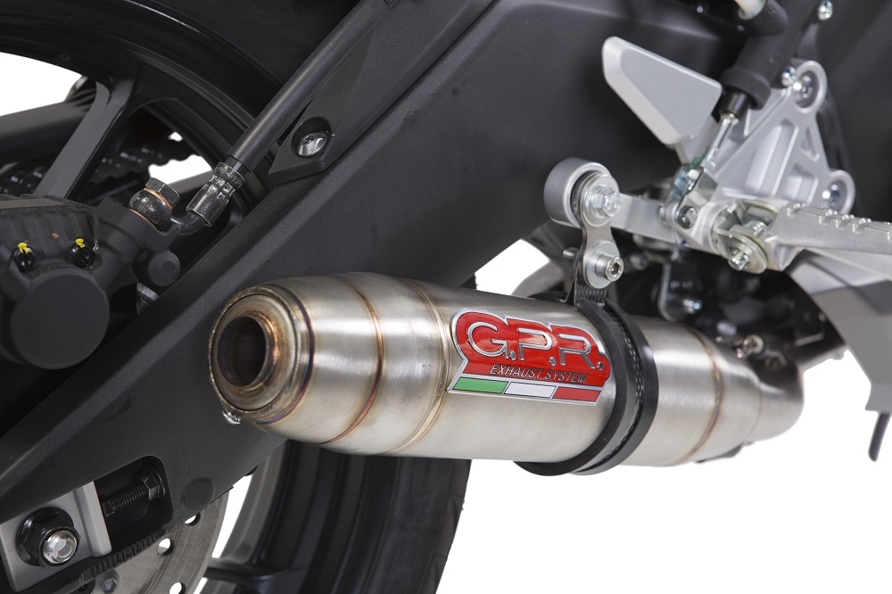 GPR exhaust compatible with  Yamaha Mt 125 2017-2019, Deeptone Inox, Full system exhaust, including removable db killer 