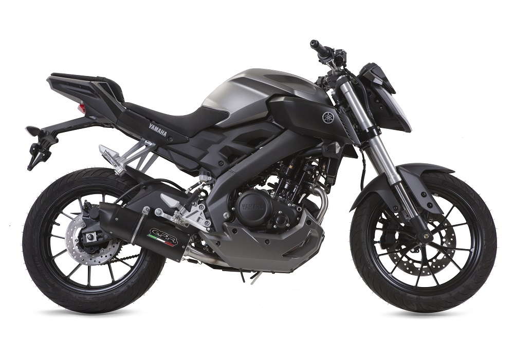 GPR exhaust compatible with  Yamaha Mt 125 2017-2019, Furore Poppy, Full system exhaust, including removable db killer 