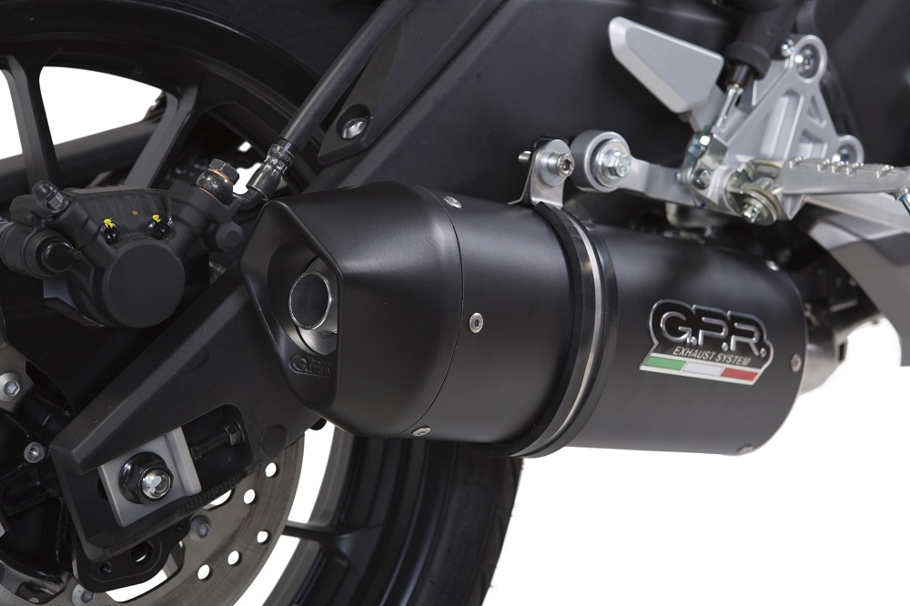 GPR exhaust compatible with  Yamaha Mt 125 2017-2019, Furore Nero, Full system exhaust, including removable db killer 