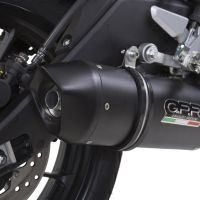 GPR exhaust compatible with  Yamaha Mt 125 2017-2019, Furore Nero, Slip-on exhaust including link pipe and removable db killer 