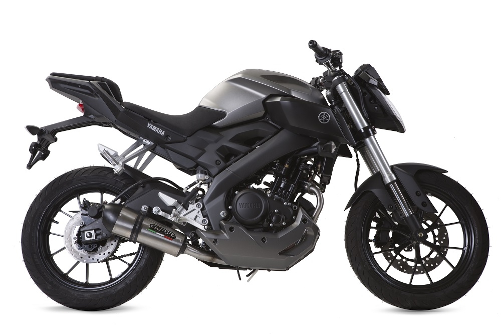 GPR exhaust compatible with  Yamaha Mt 125 2017-2019, Gpe Ann. titanium, Full system exhaust, including removable db killer 