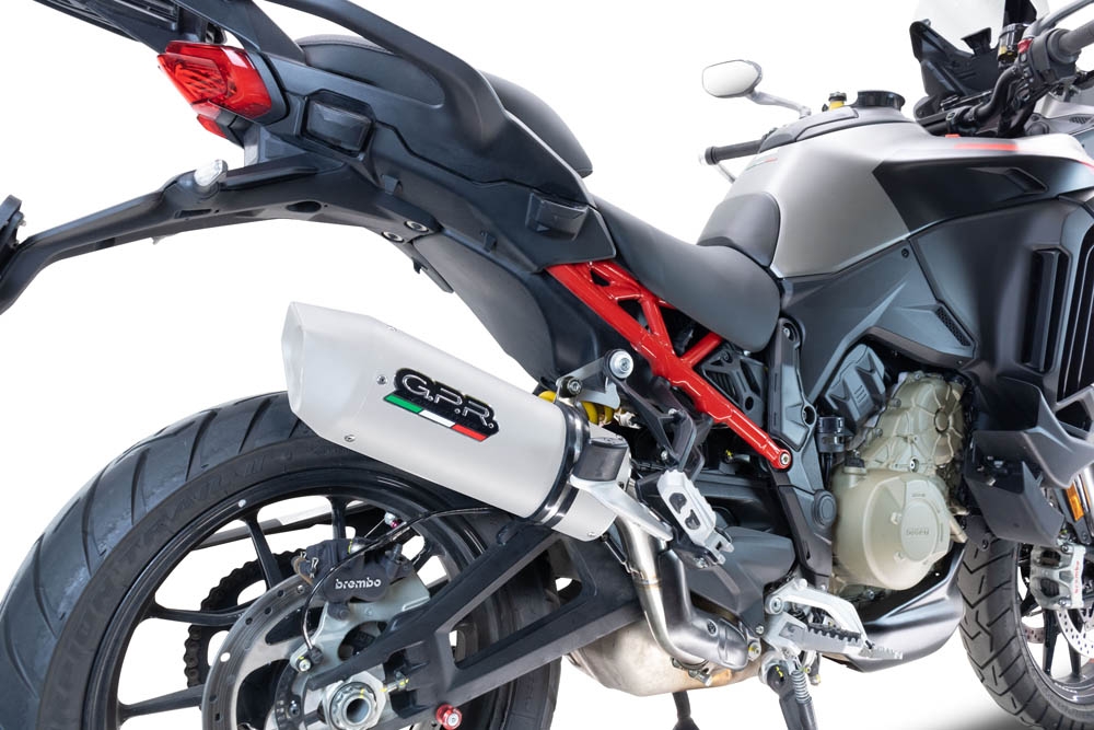 GPR exhaust compatible with  Ducati Multistrada V4 Rally 2023-2024, Albus Evo4, Slip-on exhaust including removable db killer and link pipe 