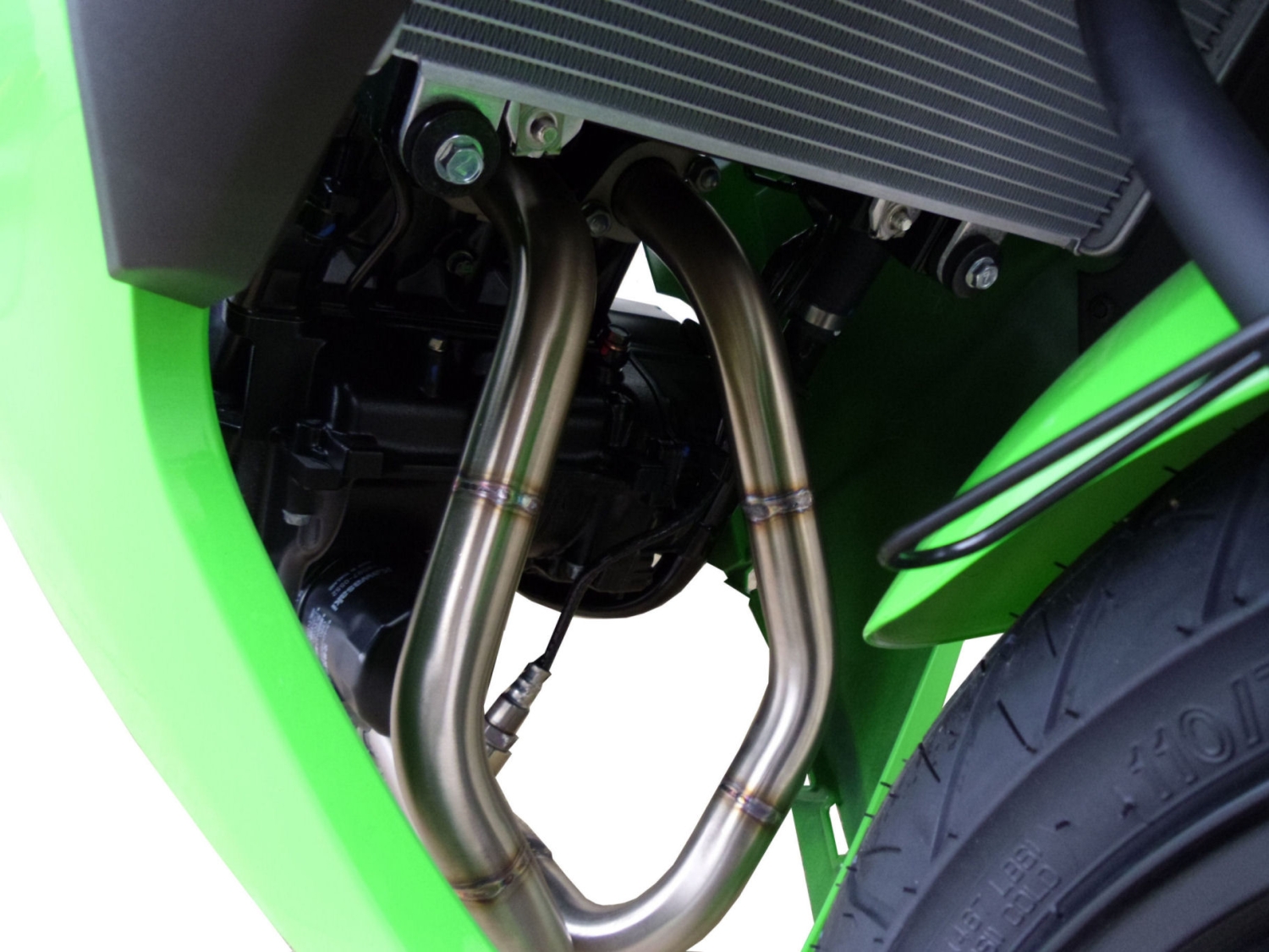 GPR exhaust compatible with  Kawasaki Ninja 300R 2012-2017, Deeptone Inox, Full system exhaust, including removable db killer 