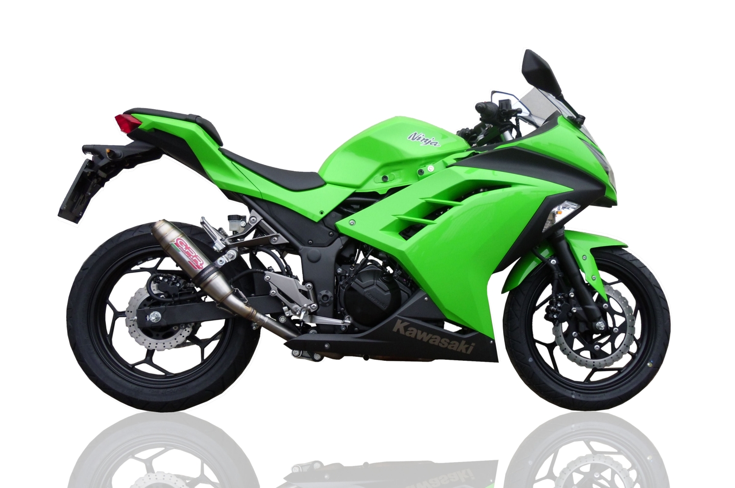 GPR exhaust compatible with  Kawasaki Ninja 300R 2012-2017, Deeptone Inox, Full system exhaust, including removable db killer 