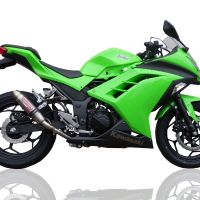 GPR exhaust compatible with  Kawasaki Ninja 300R 2012-2017, Deeptone Inox, Full system exhaust, including removable db killer 