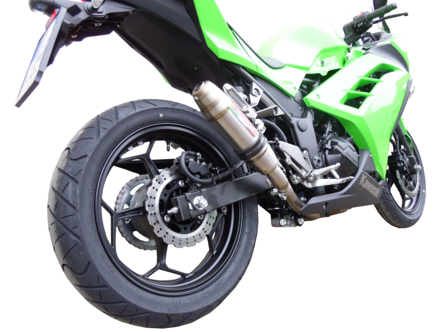 GPR exhaust compatible with  Kawasaki Ninja 300R 2012-2017, Deeptone Inox, Full system exhaust, including removable db killer 