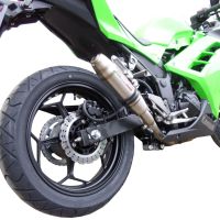 GPR exhaust compatible with  Kawasaki Ninja 300R 2012-2017, Deeptone Inox, Full system exhaust, including removable db killer 