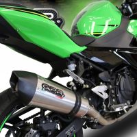 GPR exhaust compatible with  Kawasaki Ninja 400 2018-2022, GP Evo4 Titanium, Slip-on exhaust including removable db killer and link pipe 