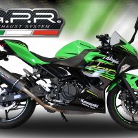 GPR exhaust compatible with  Kawasaki Ninja 400 2023-2024, Furore Evo4 Poppy, Slip-on exhaust including removable db killer and link pipe 