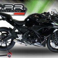 GPR exhaust compatible with  Kawasaki Ninja 650 2021-2022, Deeptone Inox, Full system exhaust, including removable db killer 