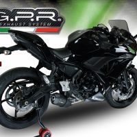 GPR exhaust compatible with  Kawasaki Ninja 650 2017-2020, Furore Nero, Full system exhaust, including removable db killer 