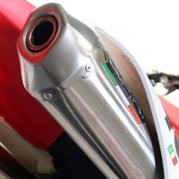 GPR exhaust compatible with  Kawasaki KLX140R L 2022-2024, Pentacross Inox, Full system exhaust, including removable db killer/spark arrestor 