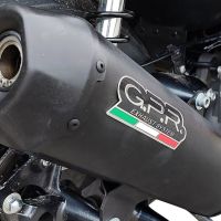 GPR exhaust compatible with  Bmw C400X / C400GT 2019-2020, Pentaroad Black, Slip-on exhaust including link pipe and removable db killer 