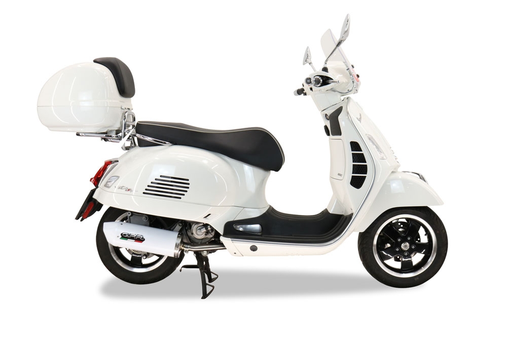 GPR exhaust compatible with  Piaggio Vespa Gts 250 I.E. 2005-2015, Albus Ceramic, Full system exhaust, including removable db killer 