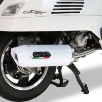 GPR exhaust compatible with  Piaggio Vespa Granturismo 200 2003-2007, Albus Ceramic, Full system exhaust, including removable db killer 