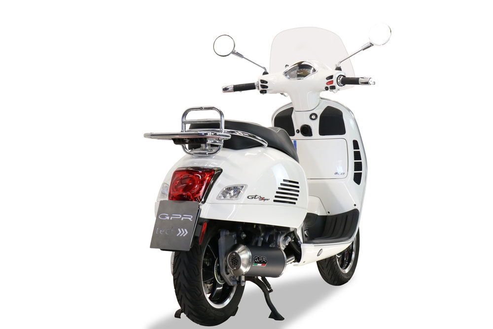 GPR exhaust compatible with  Piaggio Vespa 300 Gts - Gtv - Touring - Super  2019-2020, Evo4 Road, Full system exhaust, including removable db killer 