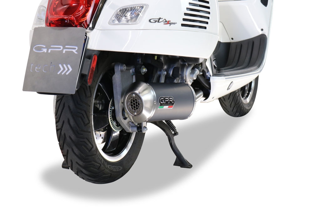 GPR exhaust compatible with  Piaggio Vespa 125 Gts-Gtv-Super 2006-2016, Evo4 Road, Full system exhaust, including removable db killer  