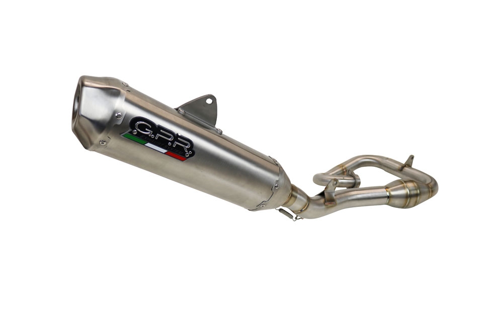 GPR exhaust compatible with  Husqvarna FE250 2019-2023, Pentacross Inox, Full system exhaust, including removable db killer/spark arrestor 