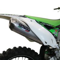 GPR exhaust compatible with  Kawasaki KX450F 2012-2015, Pentacross Inox, Full system exhaust, including removable db killer/spark arrestor 