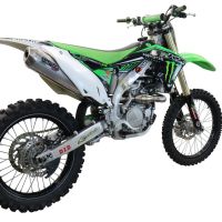 GPR exhaust compatible with  Kawasaki KX450F 2012-2015, Pentacross Titanium, Full system exhaust, including removable db killer/spark arrestor 