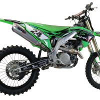 GPR exhaust compatible with  Kawasaki KX450X 2019-2020, Pentacross Inox, Full system exhaust, including removable db killer/spark arrestor 