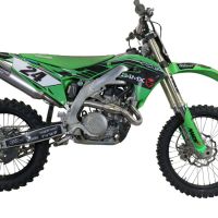 GPR exhaust compatible with  Kawasaki KX450F 2019-2020, Pentacross FULL Titanium, Full system exhaust, including removable db killer/spark arrestor 