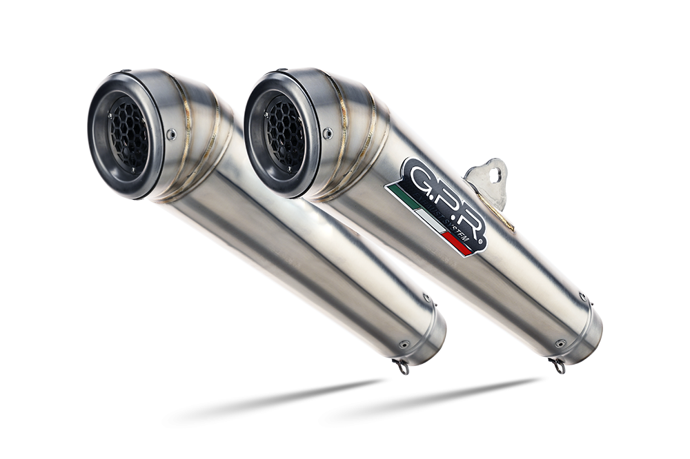 GPR exhaust compatible with  Royal Enfield Interceptor 650 2019-2020, Powercone Evo, Dual slip-on exhausts including removable db killers and link pipes 